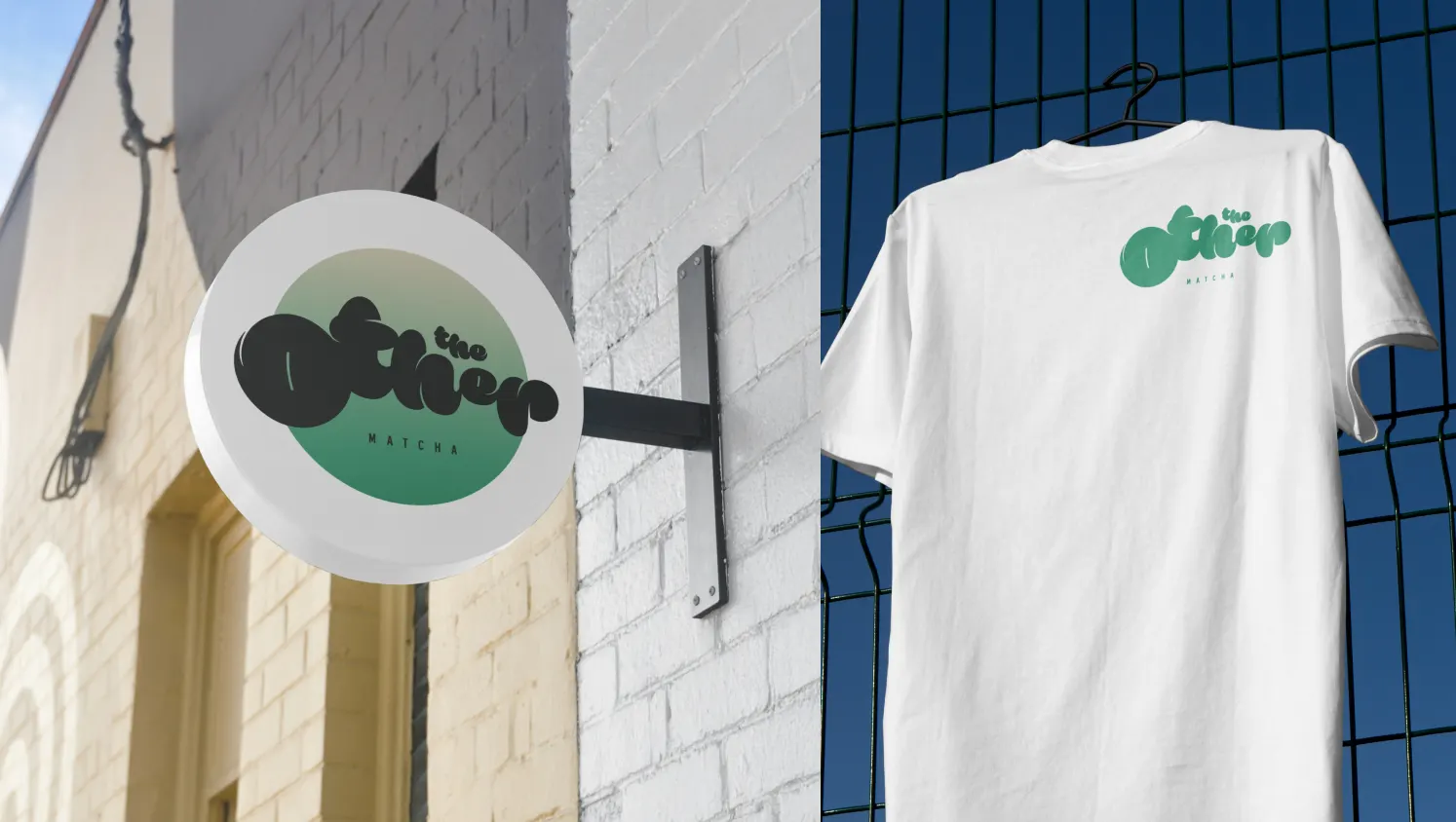 the other matcha — shop signage and employee tee