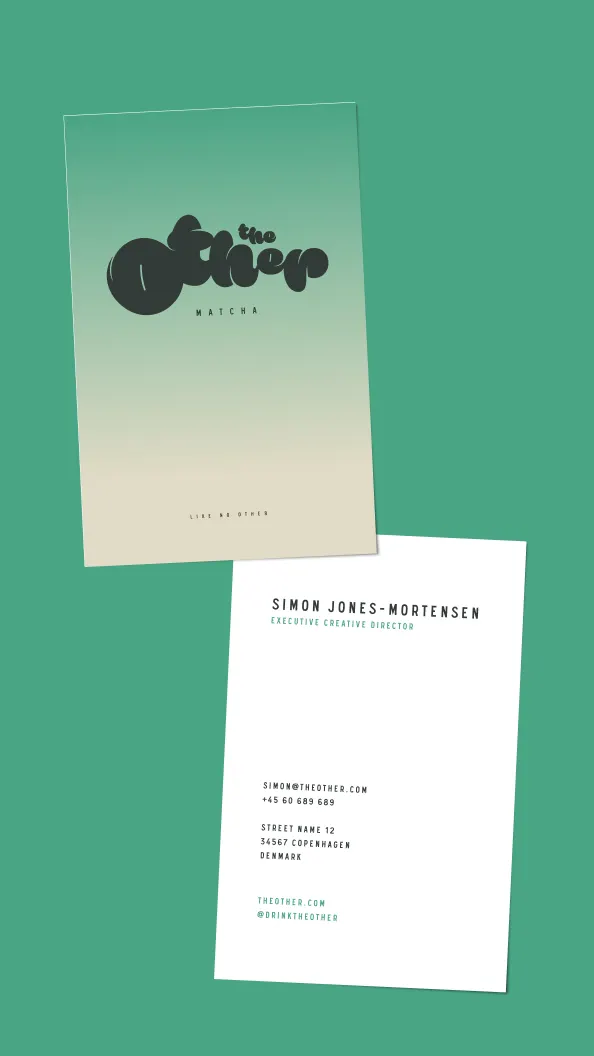 the other matcha — business cards for a busy business