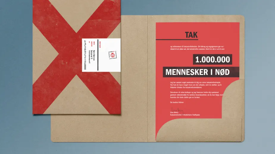 DanChurchAid — envelope and letter of gratitude